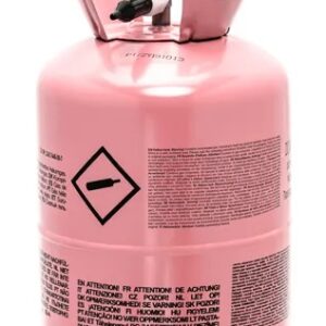 Butla z helem na 30 balonów różowa 1 sztuka