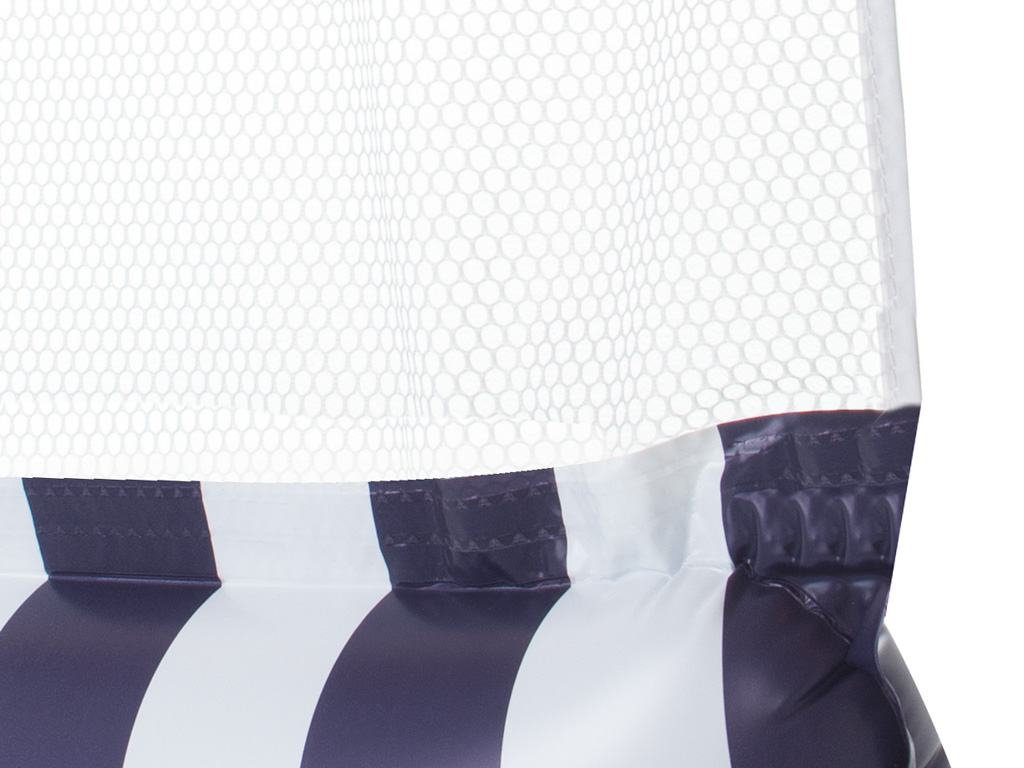 Materac dmuchany hamak wodny fotel krzesło do pływania 120 x 70 cm granatowy - obrazek 4