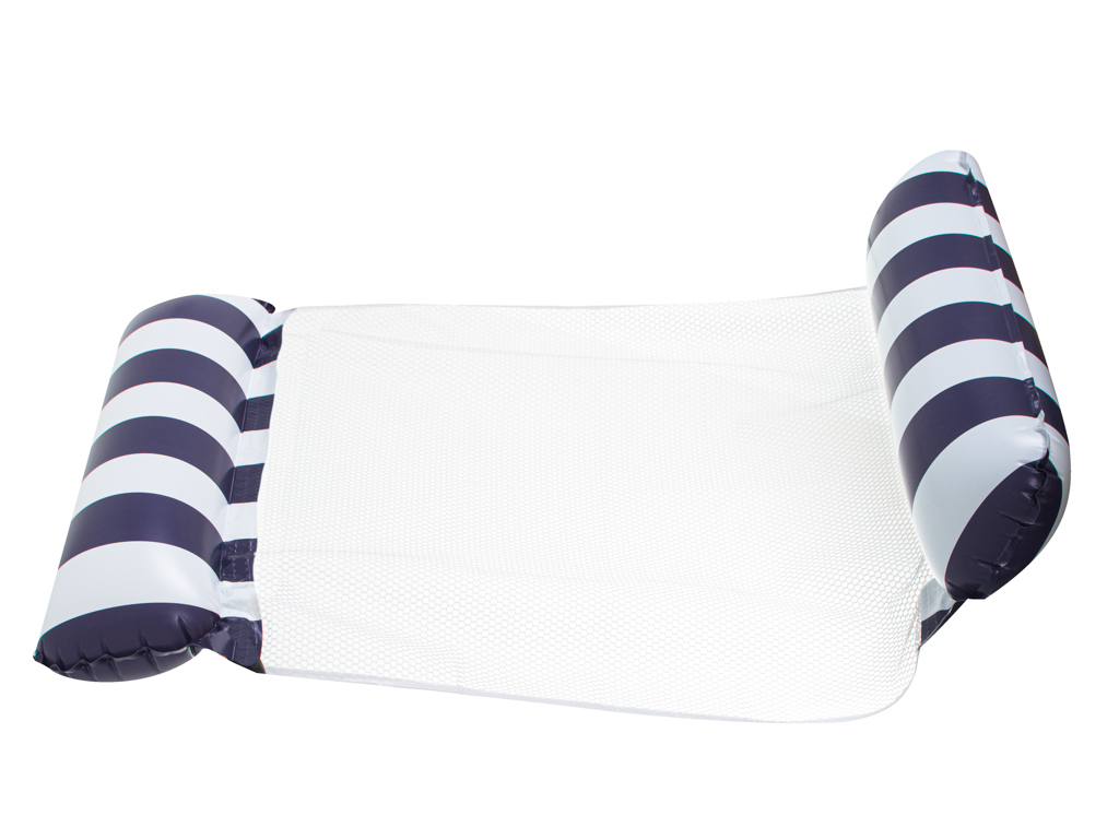 Materac dmuchany hamak wodny fotel krzesło do pływania 120 x 70 cm granatowy - obrazek 6