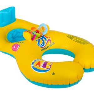 Kółko do pływania dla niemowląt koło pontonik dla dzieci dmuchany z siedziskiem dla mamy i dziecka max 70-90kg 1-3lata