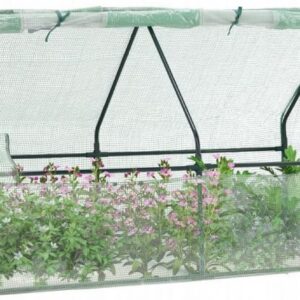 Szklarnia ogrodowa warzywniak tunel foliowy z siatką rozsadnik 180 x 92 x 90 cm